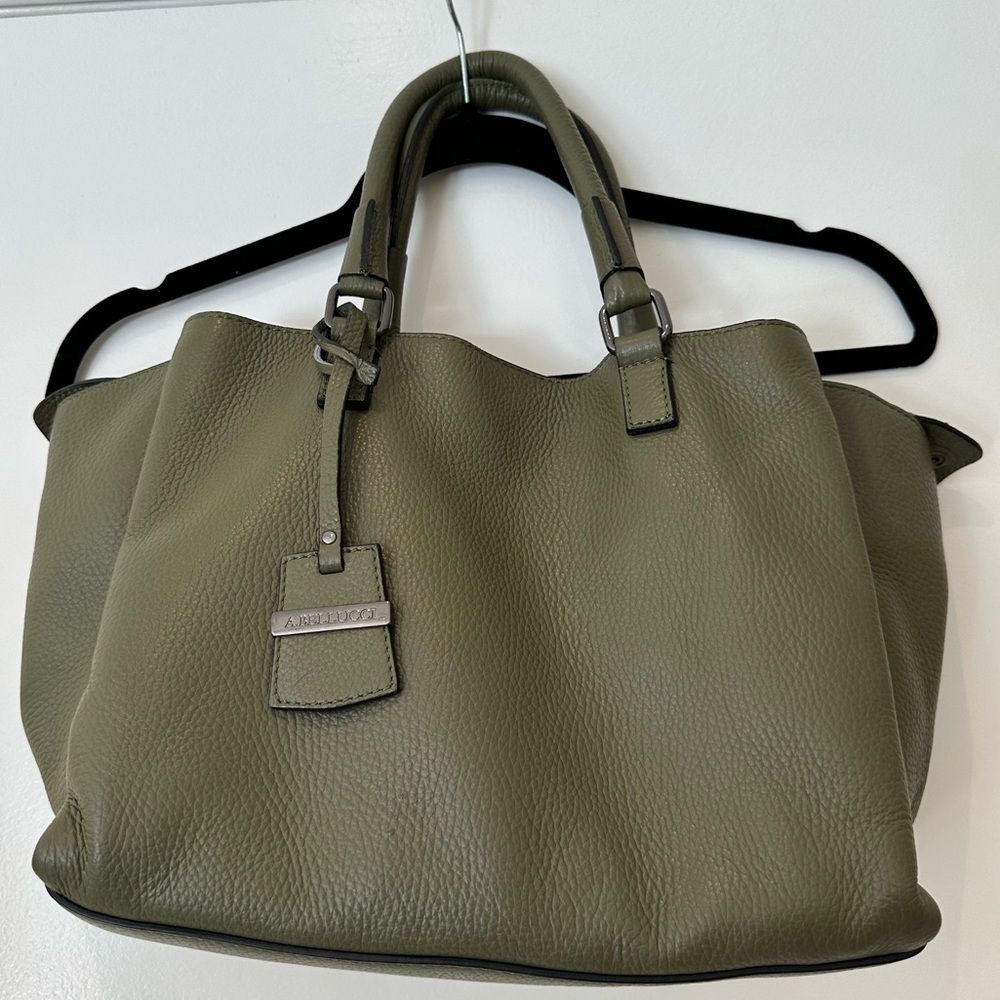 A. Bellucci Green Luxury Leather Handbag